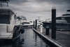 Overcast day at a Melbourne marina boat show