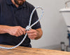 Savwinch team member working an anchor rope at the Melbourne workshop