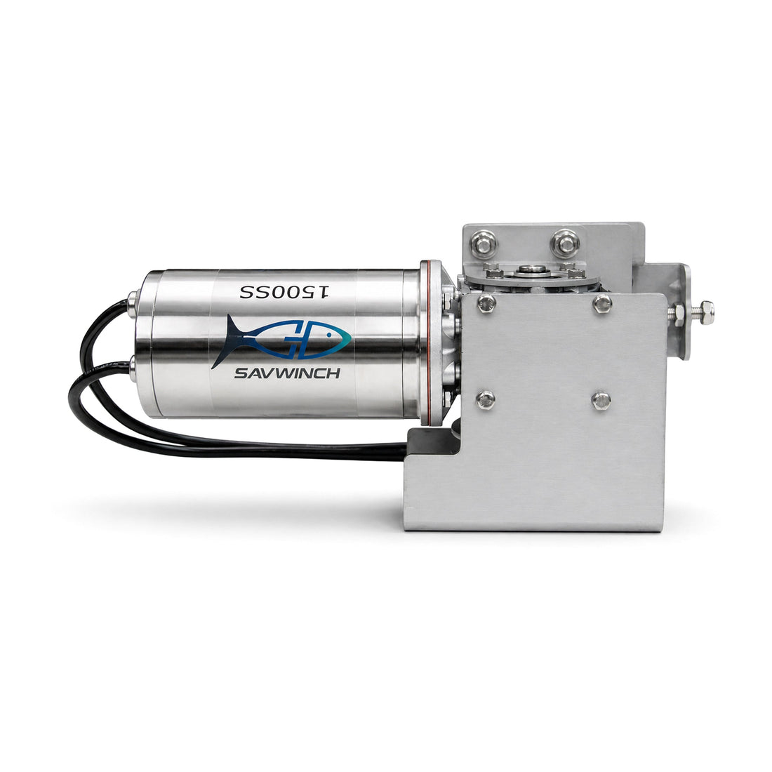 Savwinch 1500TT-SS Truck Tarp Motor Kit Gen 2, 316 stainless steel motor side view